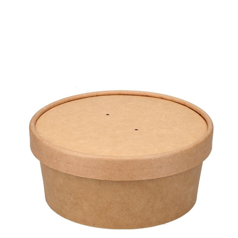 Salat-Schalen, Karton, 1000ml inkl. Papp-Deckel, Ø150x78mm, 50 Stück