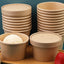 Suppenbecher 230ml, 8oz inkl. Papp-Deckel, Kraftpapier, Ø90x61mm, 500 Stück/Set